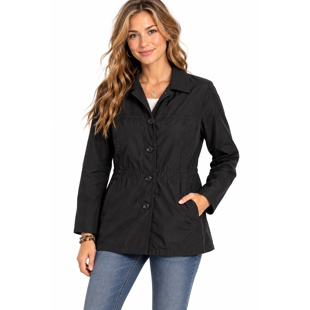 Gap Factory Store XS Black Button Front Field Jacket Gorpcore Urban Utility